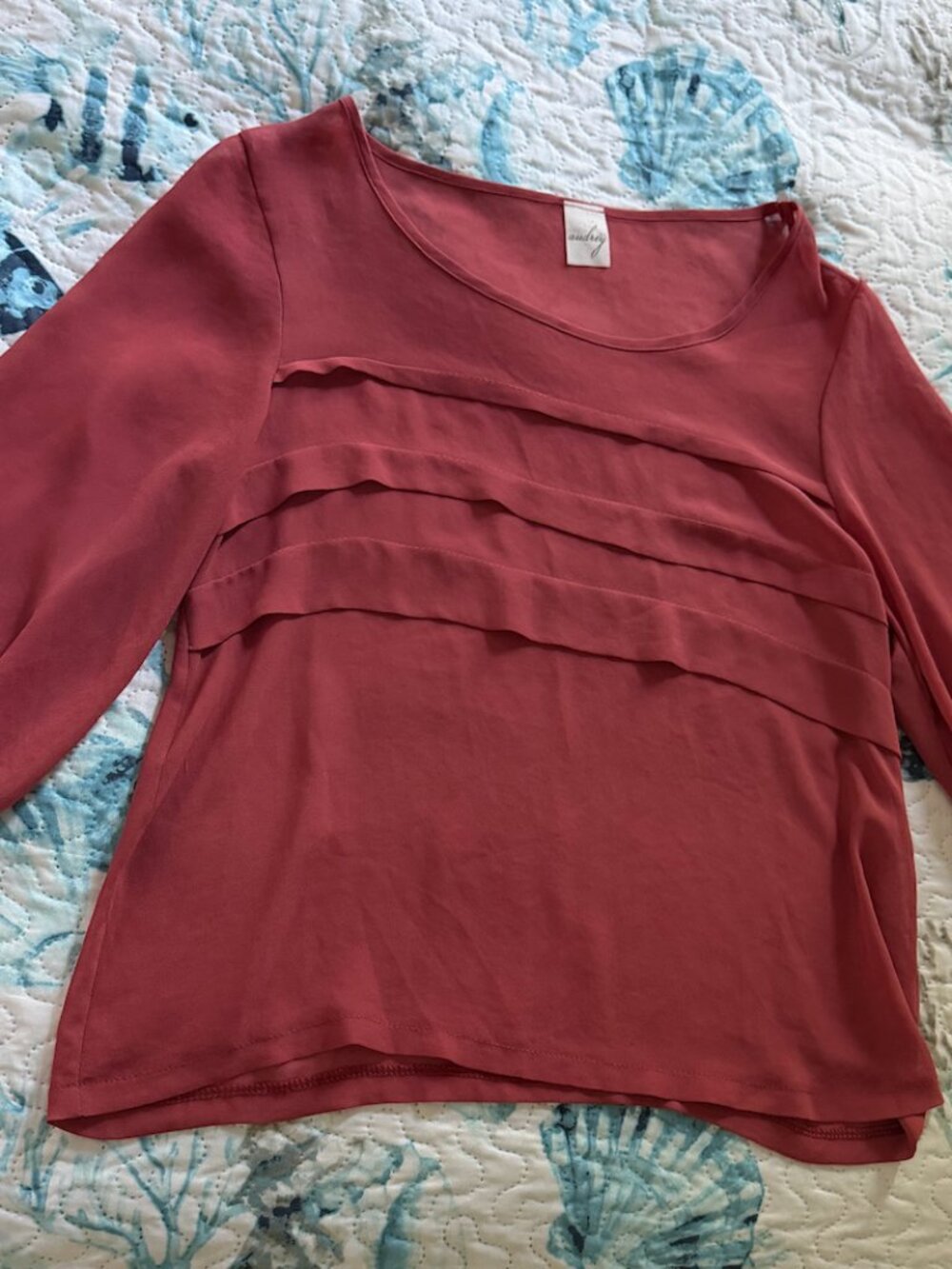 Dusty Rose Chiffon Blouse